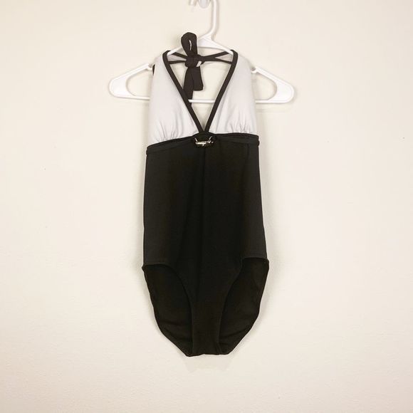 White and Black Swim Suit Size 14 - Picture 3 of 6